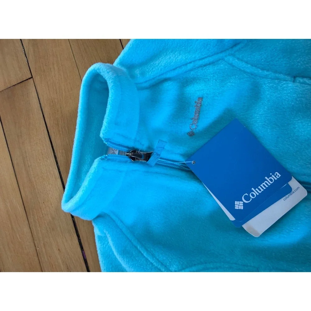NWT Columbia baby blue‎ full zip fleece sweater